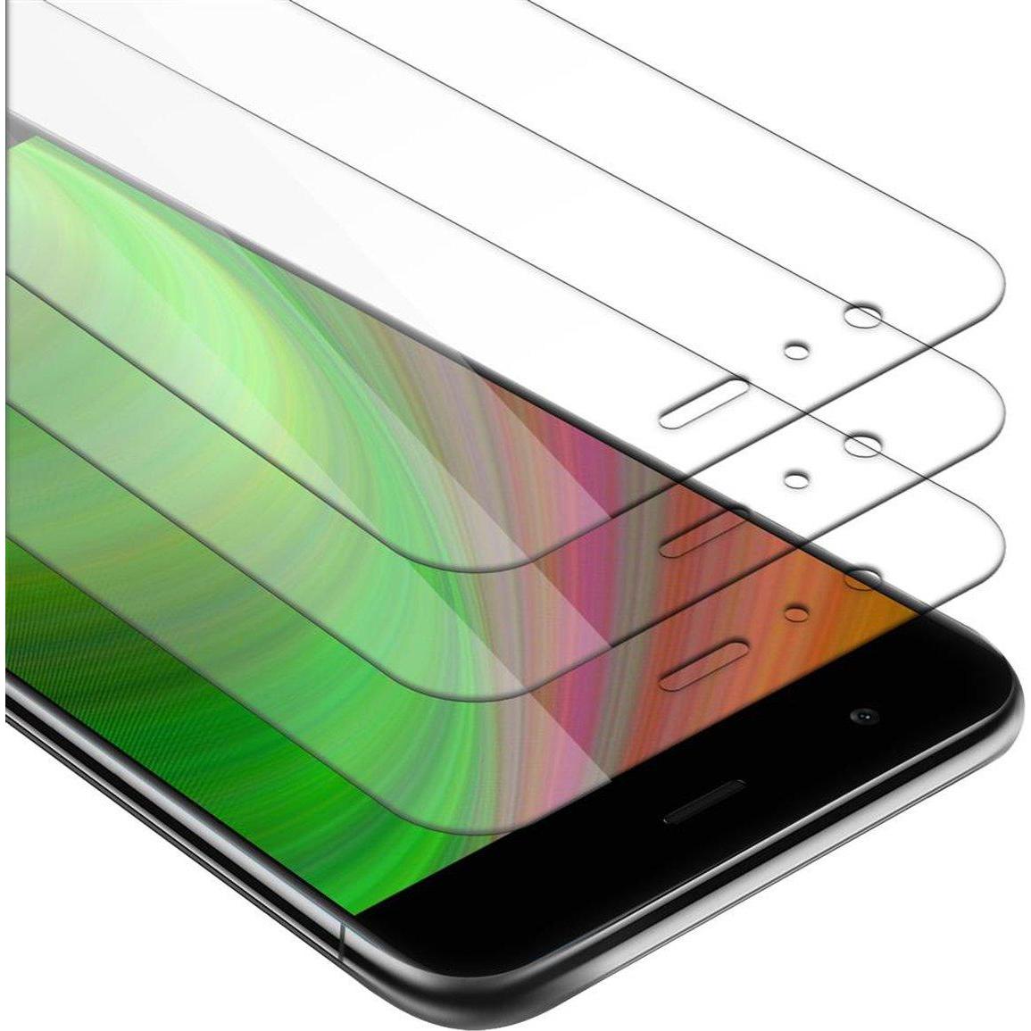 Cadorabo Displayschutzglas (3 Stück, Xiaomi Mi 6), Smartphone Schutzfolie, Transparent