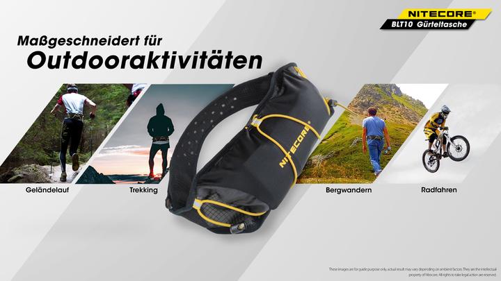Produktbild Nitecore Running Belt BLT10 - Grösse L/XL inkl. Trinkflasche