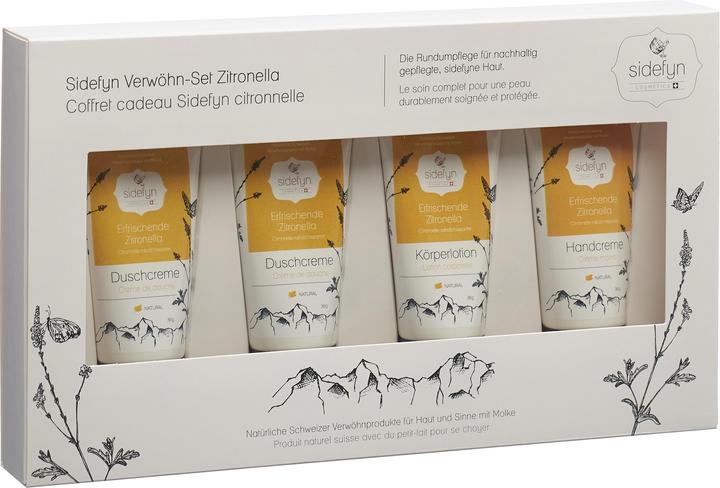 Immagine prodotto Sidefyn Cosmetics Set regalo - ZITRONELLA Set con 2 creme doccia, 1 crema corpo e 1 crema mani (Set per la cura del corpo)