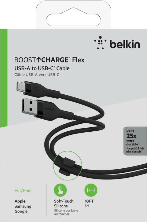 Produktbild Belkin USB-Ladekabel Boost Charge Flex USB A - USB C 3 m (3 m, USB 2.0)