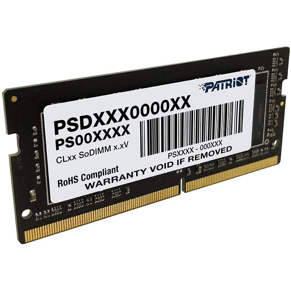 Patriot Signature PSD432G32002S Speichermodul GB DDR4 (1 x 32GB, 3200 MHz, DDR4-RAM, SO-DIMM), RAM, Schwarz