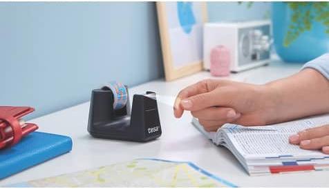 Produktbild tesa EASY CUT SMART Klebebandabroller für Tische, mit Anti-Rutsch-Technologie, inkl. 1 Rolle tesafilm