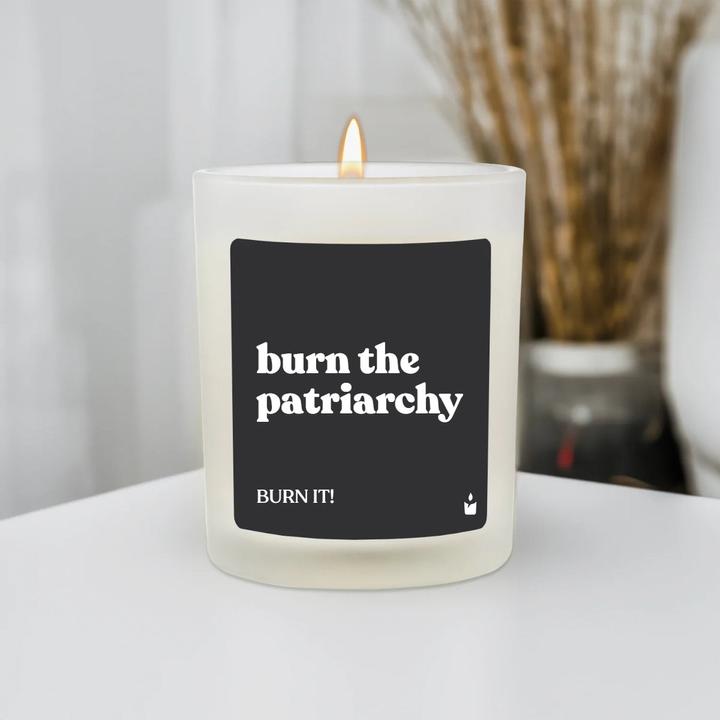 Actual product image Chatty Candles Scented candle Flowery burn the patriarchy - burn it!