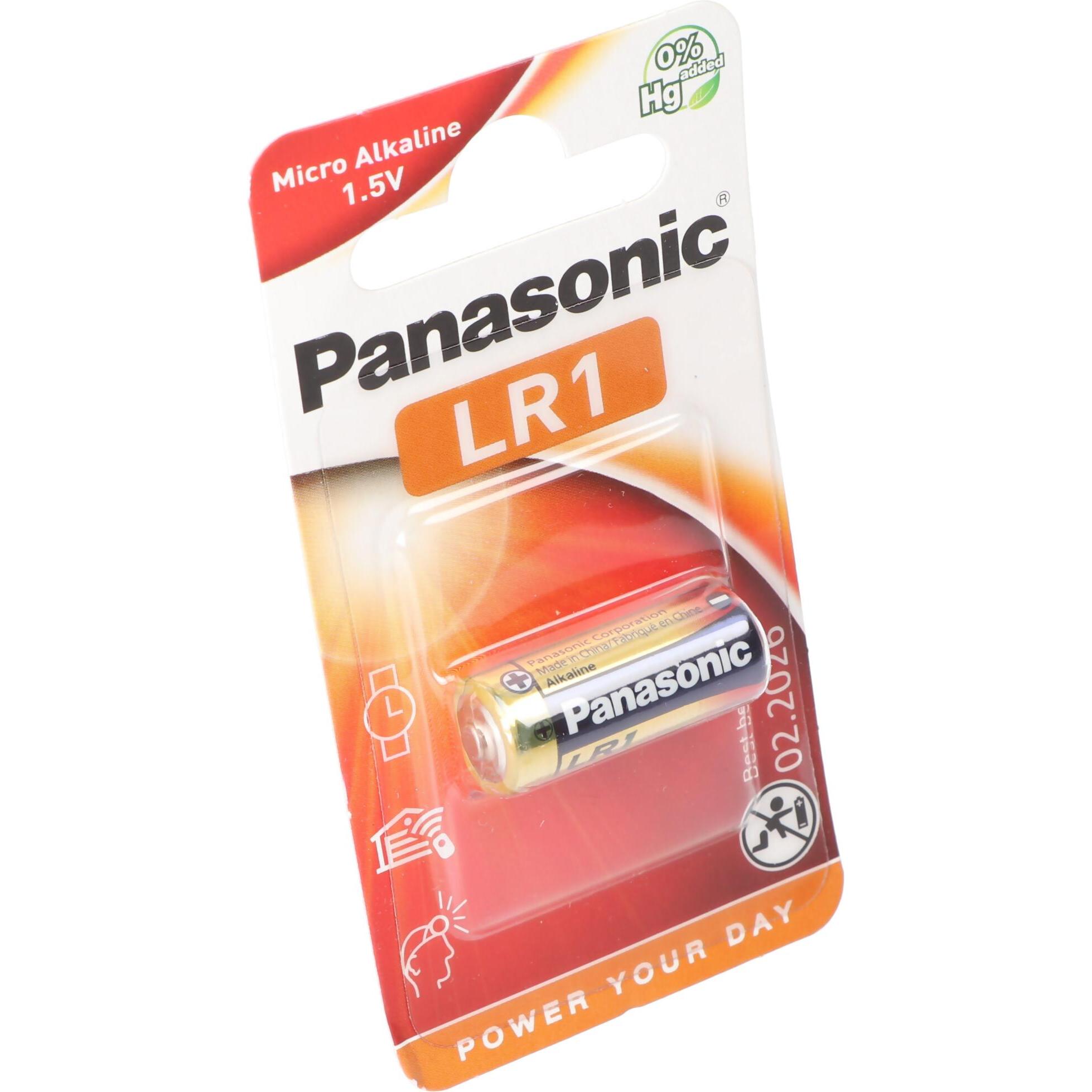 Panasonic Micro Alkali LR1 (1 pz., N, 900 mAh), Batterie + pile