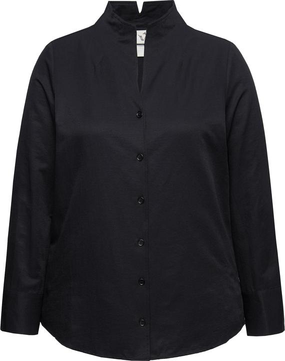 Immagine prodotto Ulla Popken Blusa in tessuto Oxford con scollo montante e maniche lunghe (46, 48)