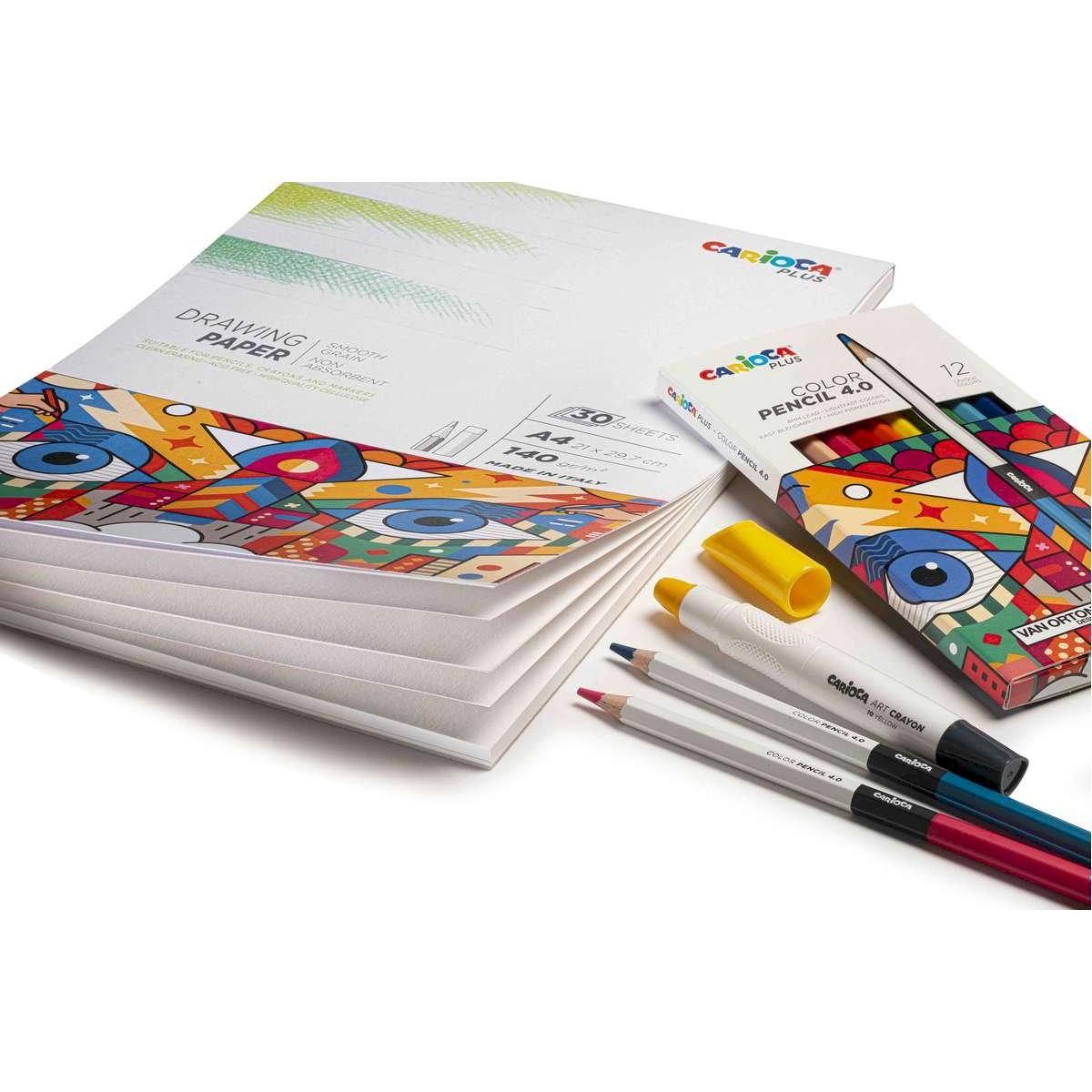 Carioca Plus - Drawing pad 140g, A4, 30 pages (809321)