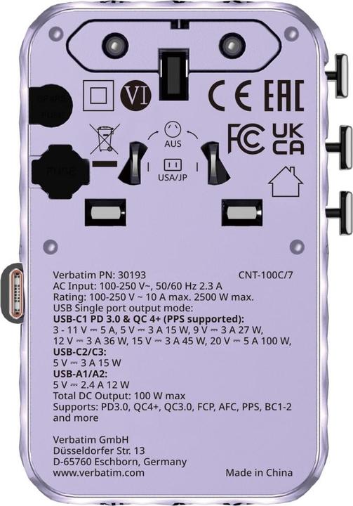 Produktbild Verbatim Charge n Travel 100W