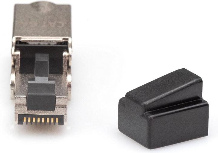 Actual product image Digitus CAT 6A Field Termination Plug bendable, STP with dust cap, bend relief (Network cable plug)