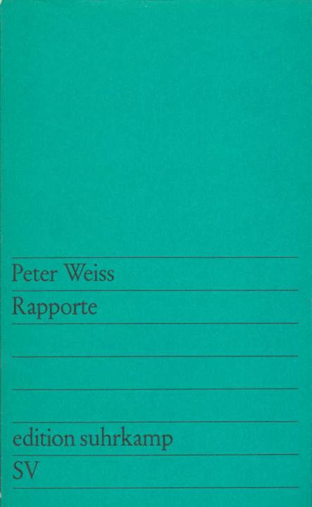Produktbild Rapporte (Deutsch, Peter Weiss, 1968)