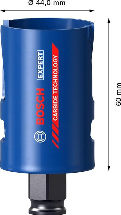 Produktbild Bosch Professional Zubehör EXPERT Construction Material Lochsäge, 44 x 60 mm (4 Zoll, 1 3)