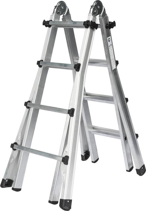 Produktbild Munk Teleskopleiter 4-teilig ohne Traverse 4x4 Sprossen (Teleskopleiter, 420 cm)