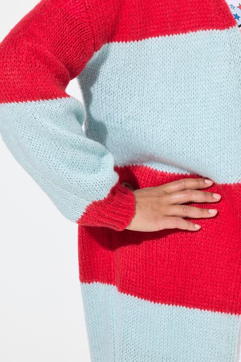 Actual product image Angel of Style Long-Strickjacke, Straight Fit, Blockstreifen (50, 52)