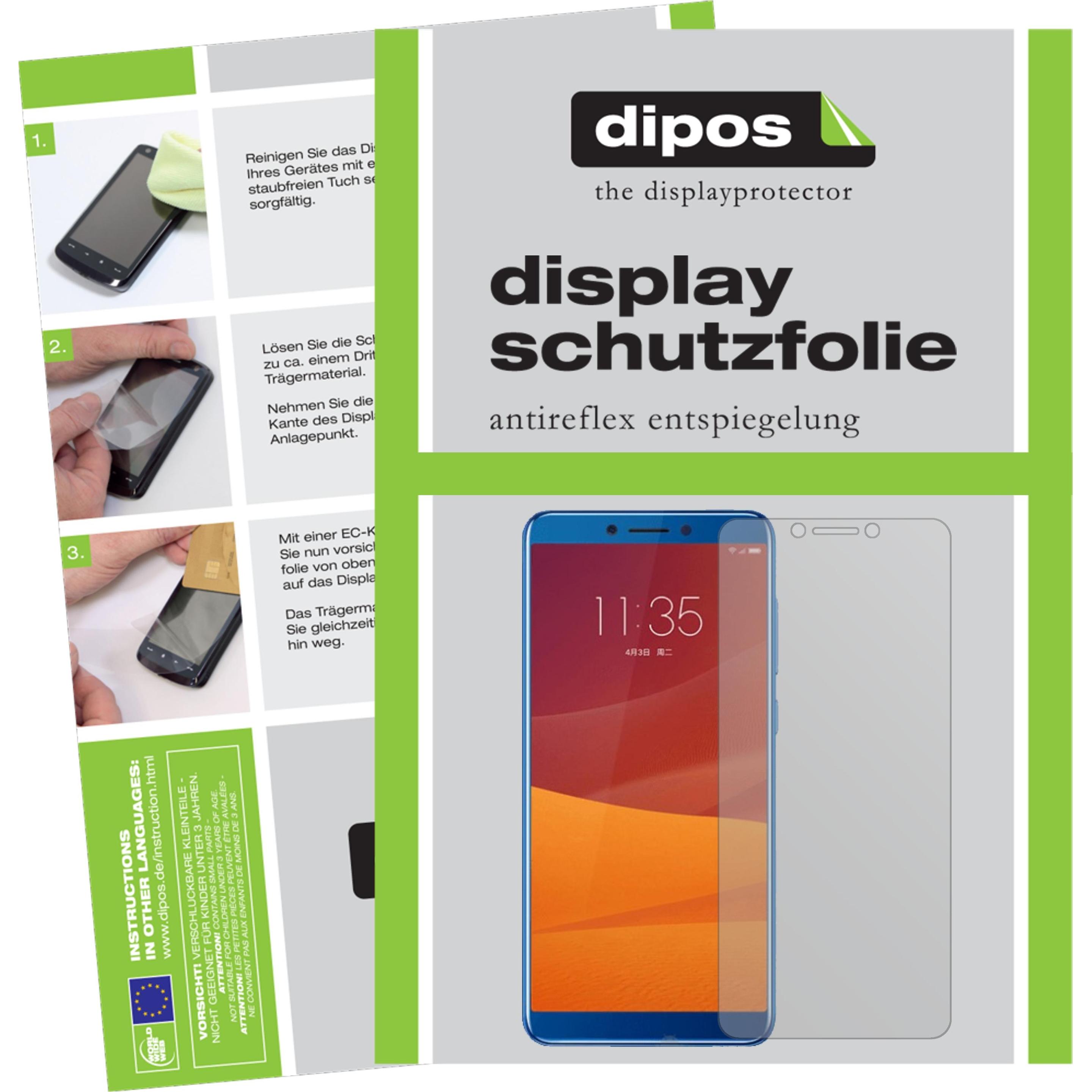 Dipos Displayschutzfolie Antireflex (1 Stück, Lenovo K5 (2018)), Smartphone Schutzfolie, Transparent