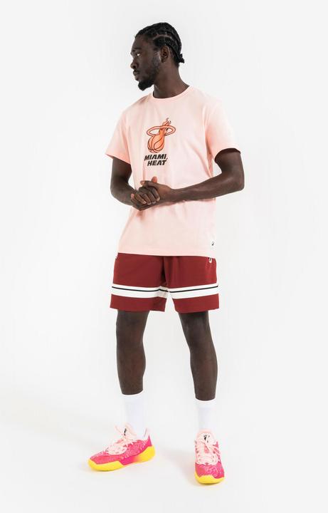 Image du produit Tarmak Short de basketball NBA homme/femme - SH 900 AD Rouge bordeaux (L)