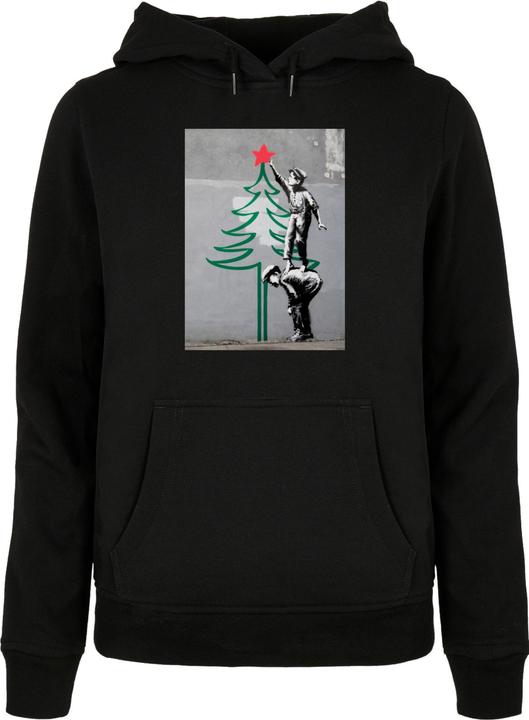 Produktbild Merchcode Ladies Banksy - Christmas Tree Basic Hoody - 183519 (S)