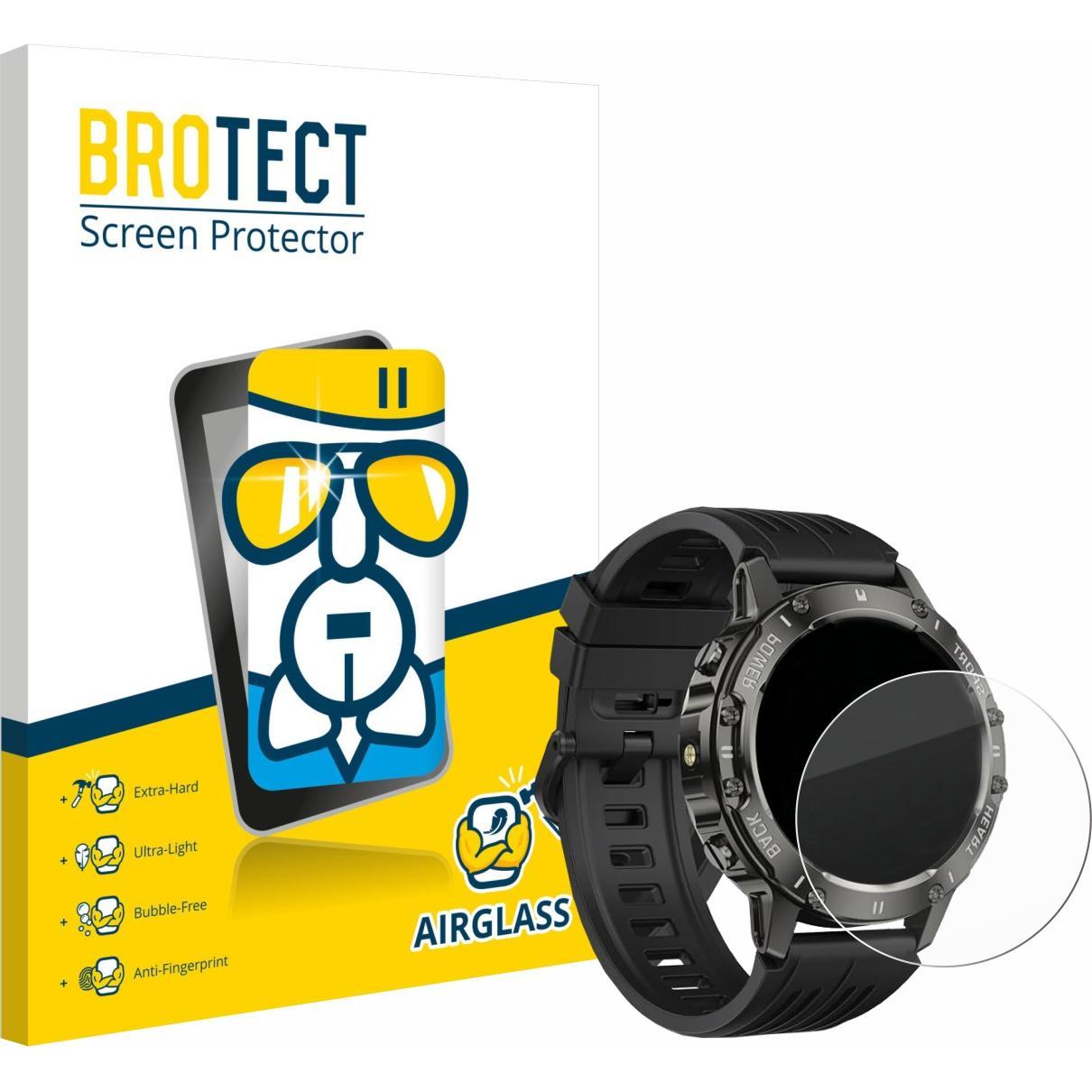 BROTECT Schutzglas Schutzfolie Displayschutz Display Schutz Glas Folie klar, Smartwatch Schutzfolie, Transparent