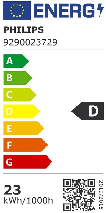 Energie-Label Philips Led Lampe (E27, 23 W, 3452 lm, 1 x, D)