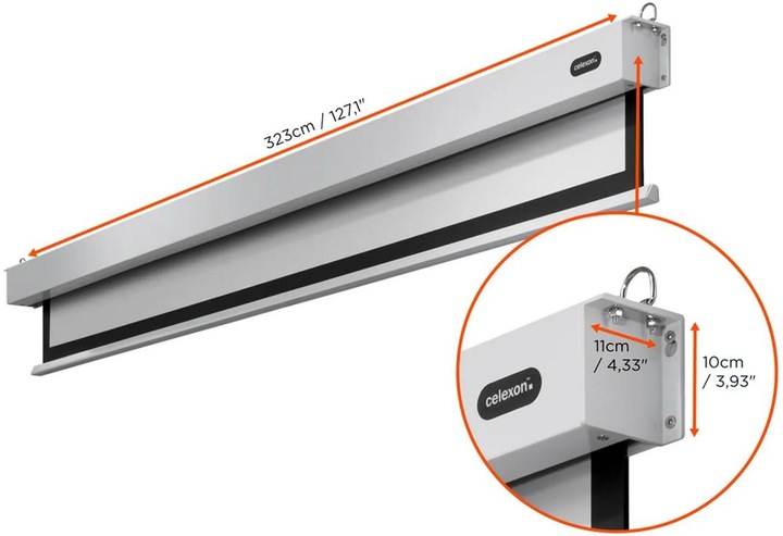 Actual product image Celexon Electric Professional Plus Business format - screen - ceiling mounting possible, g (139.37", 16:10)
