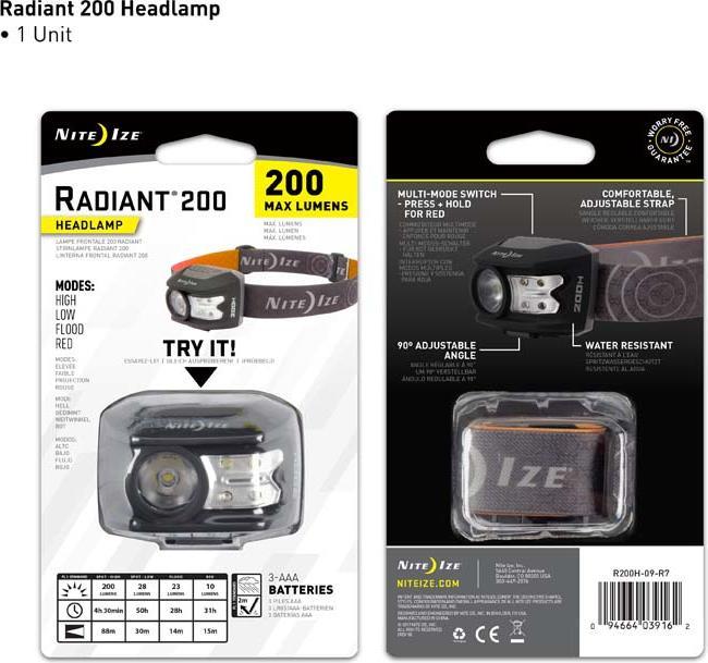 Actual product image Nite Ize Headlamp Niteize (200 lm)
