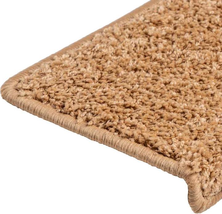 Actual product image vidaXL Step mats 30 pcs. 65x21x4 cm Beige (65 x 21 x 4 cm)