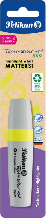 Immagine prodotto Pelikan Evidenziatore 490 eco su giallo neon (AAU760, 5 mm, 1 x)