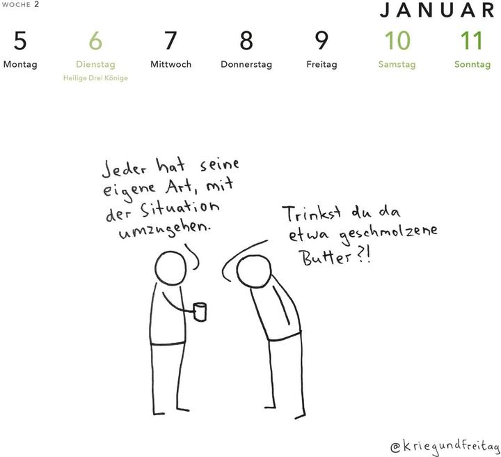 Produktbild kriegundfreitag: Postkartenkalender 2026