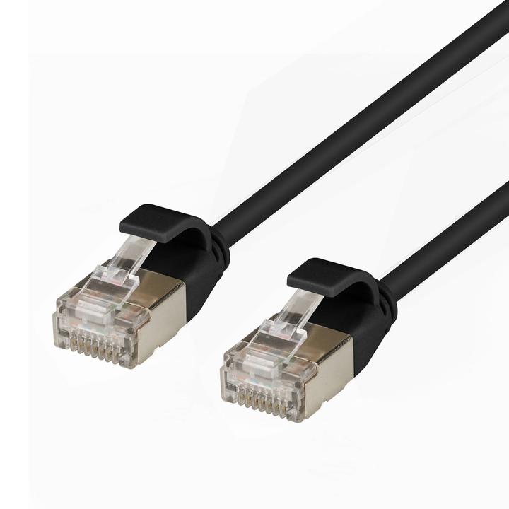 Actual product image EFB Elektronik RJ45 patch cable U/FTP, Cat.6A,,raw cable TPE 4.0mm ultraflex, 1.5m, bw The shielded Cat.6A RJ45 Pat (U/FTP, CAT6a, 1.50 m)