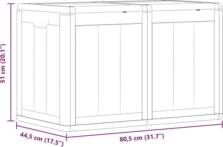 Actual product image vidaXL Garten-Aufbewahrungsbox