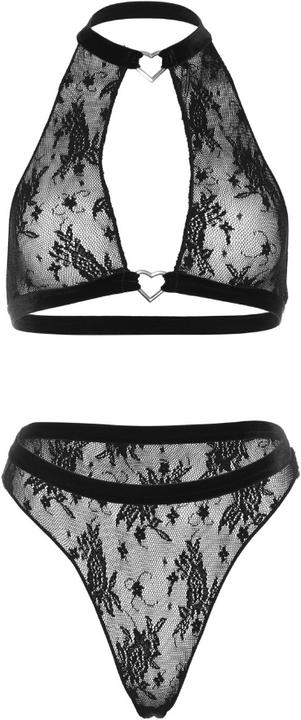 Actual product image Leg Avenue Lace Set Black (L, M)