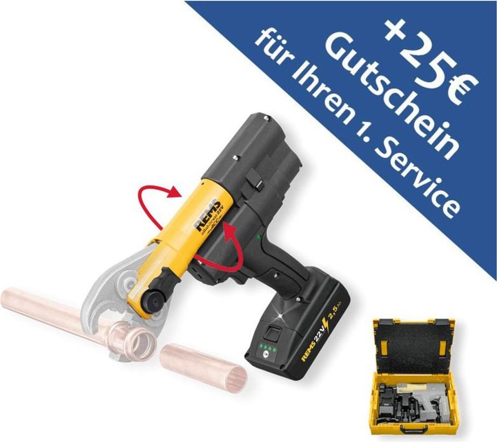 Actual product image Rems Vamzdžių presavimo įrankis Mini-Press 22V ACC L-Boxx 2,5Ah