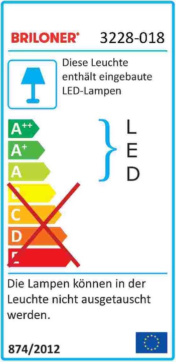 Energie-Label Briloner Frame (3200 lm)