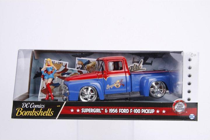 Produktbild Jada DC Bombshells Diecast Modell Hollywood Rides 1/24 1956 Ford F100 mit Super Girl Figur