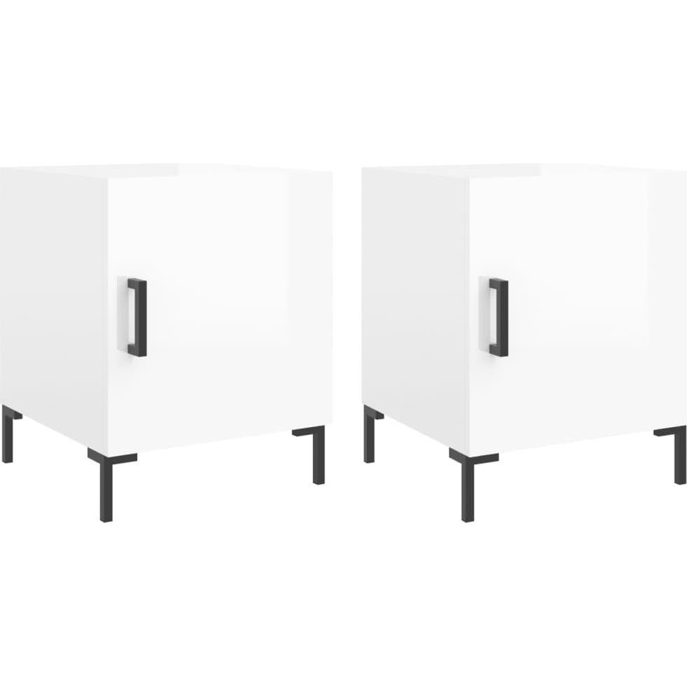 Vidaxl Weiss Nachttisch, Nachttisch (40 X 40 X 50 Cm)