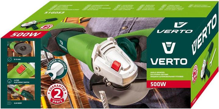 Actual product image Verto 053 Angle grinder 12000 RPM (115 mm)