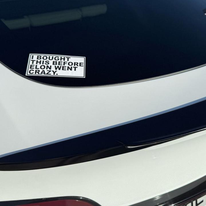 Immagine prodotto Vds Adesivo per paraurti Tesla "L'ho comprata prima che Elon impazzisse".