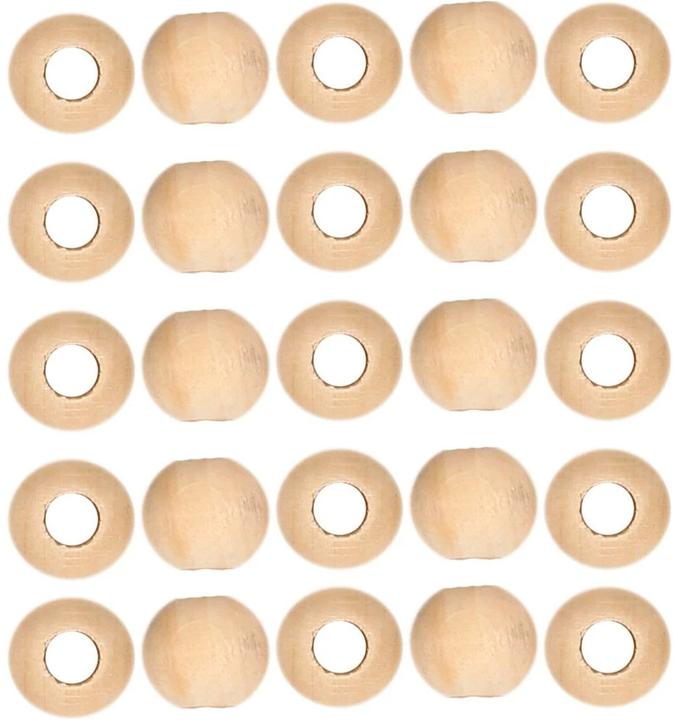 I Am Creative Boules en bois brut, perles en bois