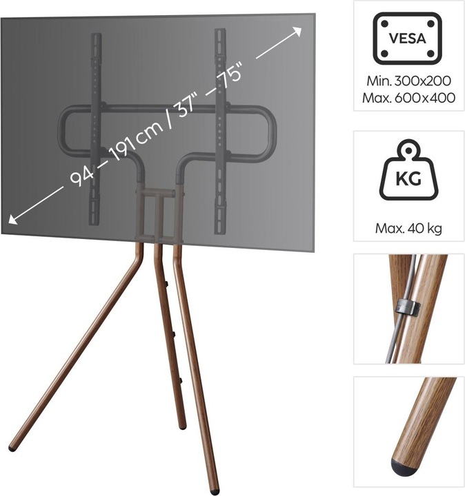 Image du produit Hama Conception de chevalets (Universel, 75", 40 kg)