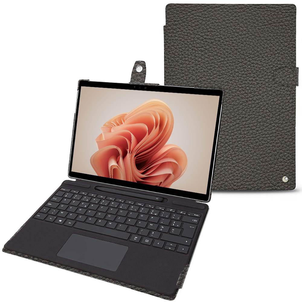 Noreve Lederschutzhülle Microsoft Surface Pro 9 (Surface Pro), Tablet Hülle, Grau