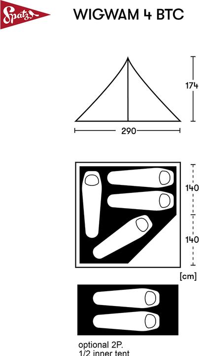 Produktbild Spatz Wigwam 4 BTC (7.20 kg, 4 Personen)