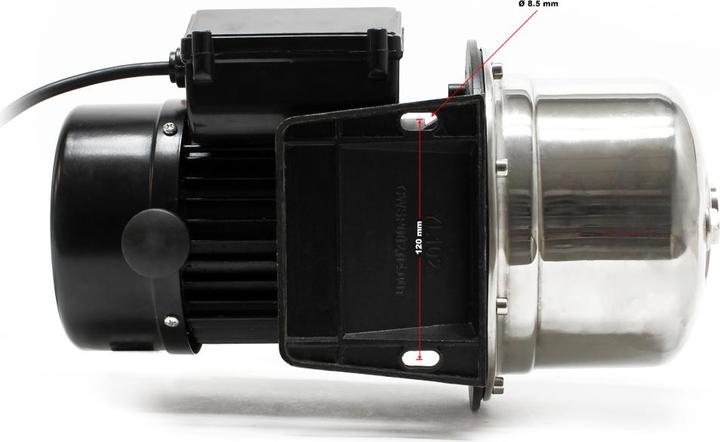 Actual product image Wiltec Hauswasserwerk JET110S tragbar Gartenpumpe Edelstahl 1100 W 4600 L/h (Garden pump)