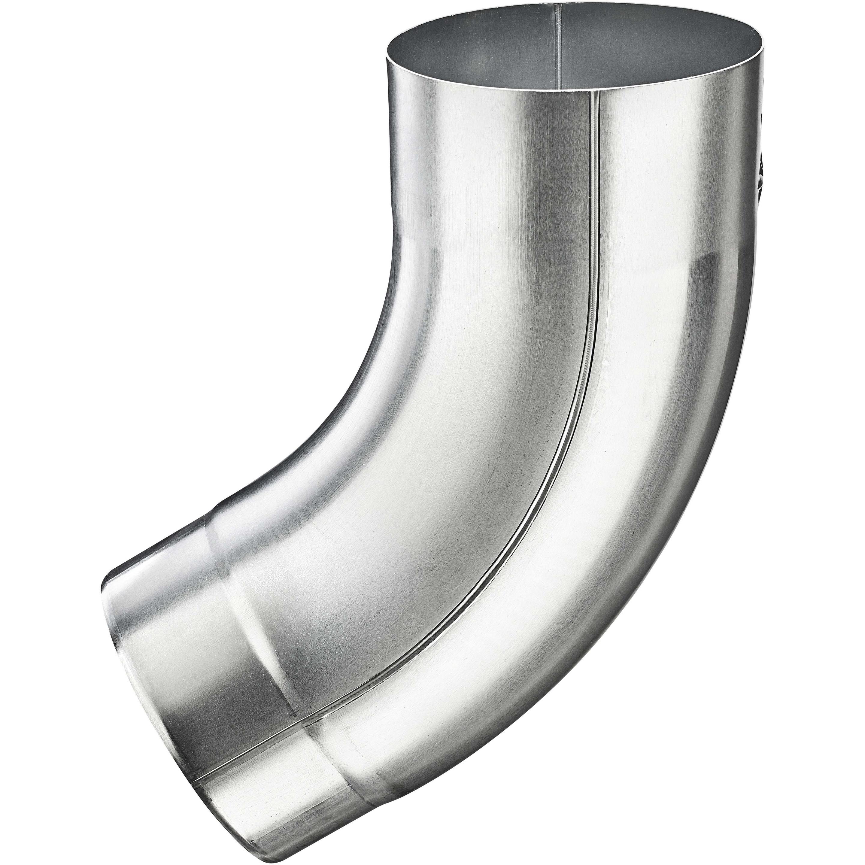 Grömo, Rohrverbindungstechnik, Zink-Rohrbogen 60Grad, 76mm, mit Einzug (Winkelverbindung)