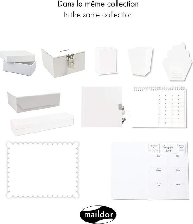 Produktbild My Mandarine Stiftehalter 8 x 8 x 11 cm, Weiss