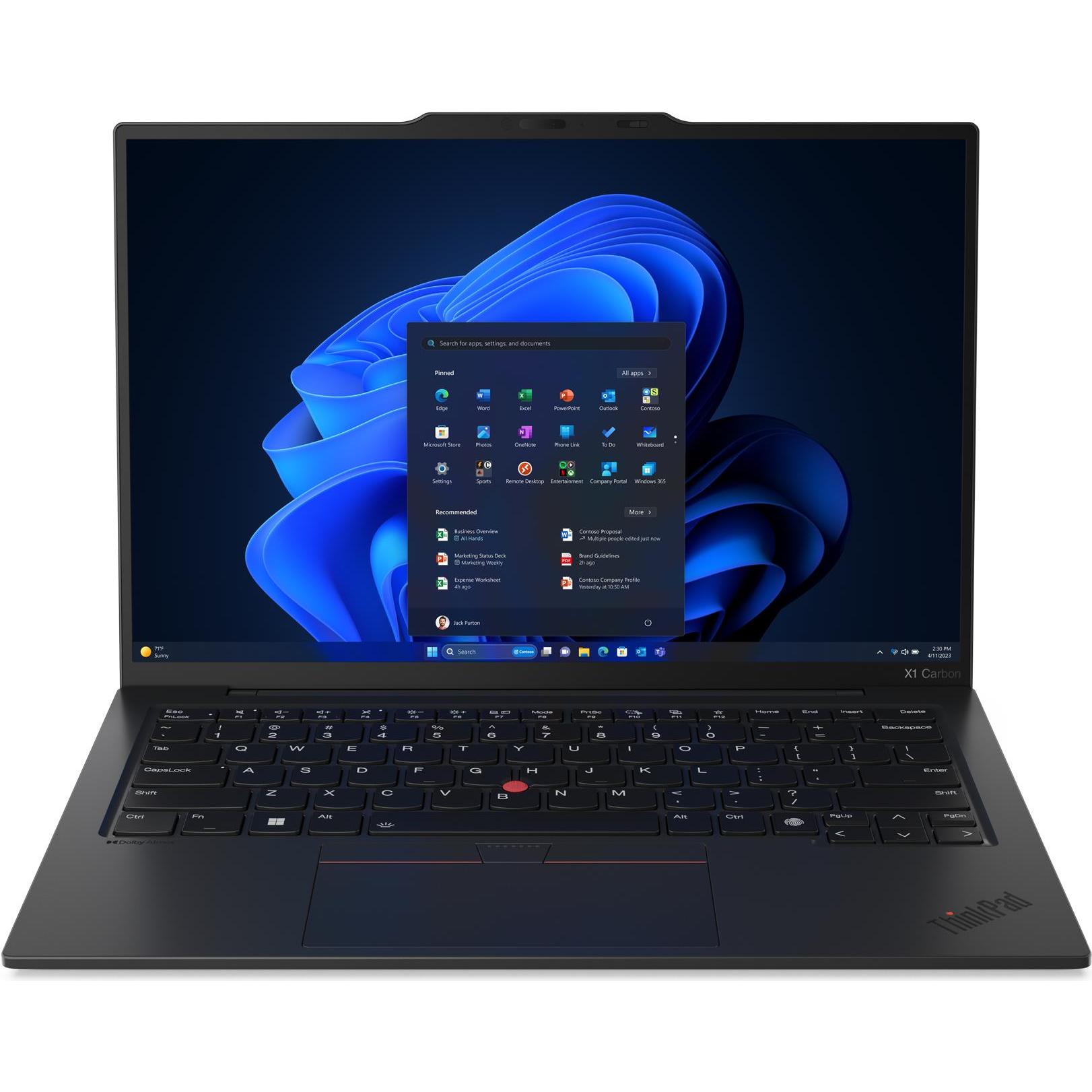 Lenovo ThinkPad X1 Carbon Gen 12 (14", 512 GB, 16 GB, DE, Intel Core Ultra 5 125U), Notebook, Schwar