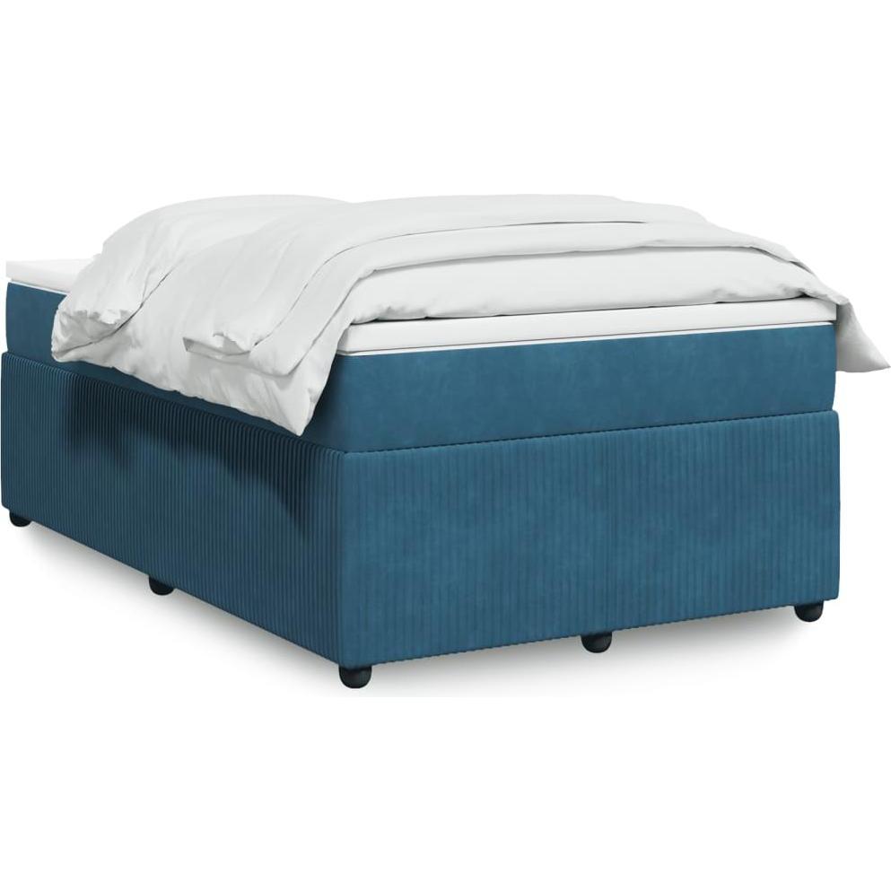VidaXL, Bett, Bo x springbett mit Matratze 120 x 200 cm Samt (120 x 200 cm)