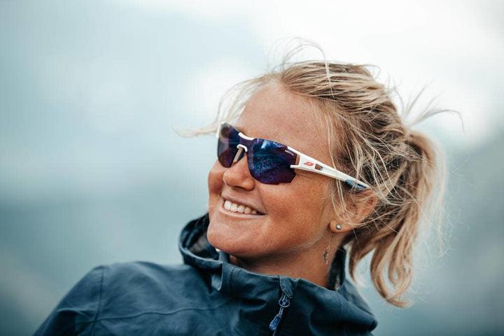 Actual product image Julbo Aerolite Zebra Light Glasses (White, Blue, Pink)