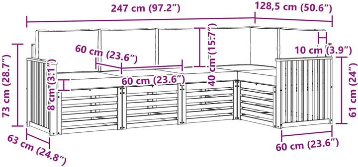 Produktbild vidaXL Outdoor-Sofa