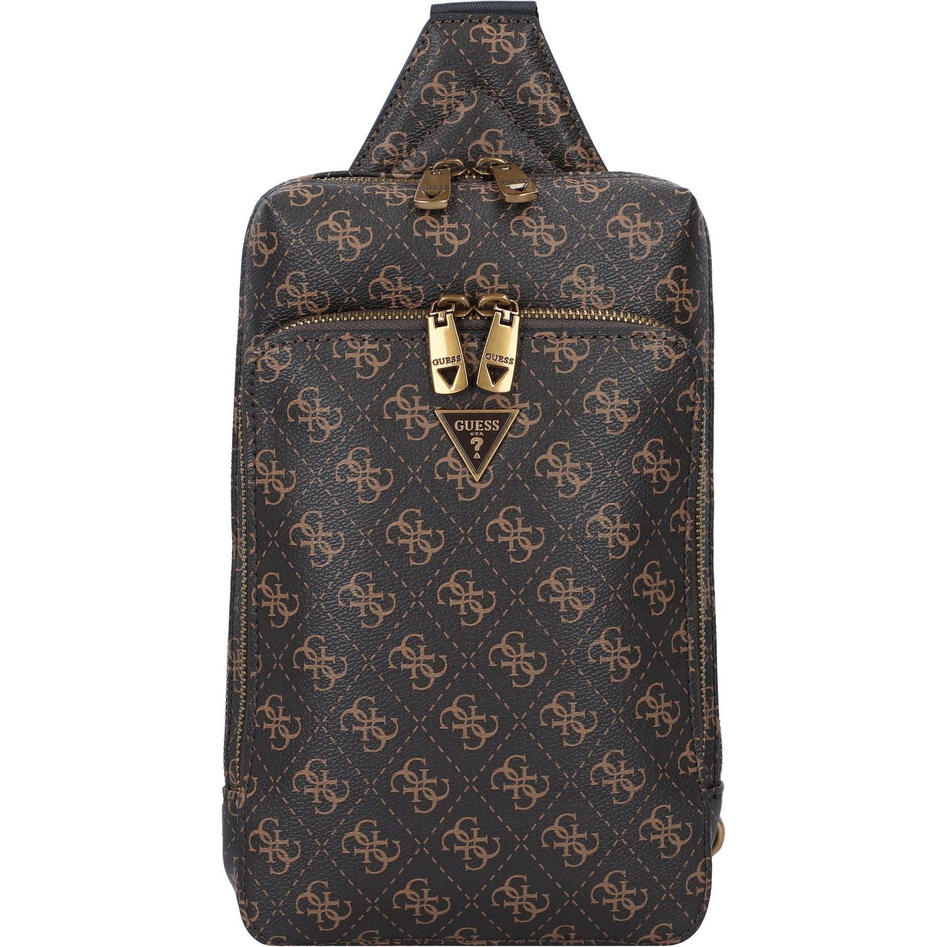 Guess, Handtasche, Milano Umhängetasche 33 cm, Braun