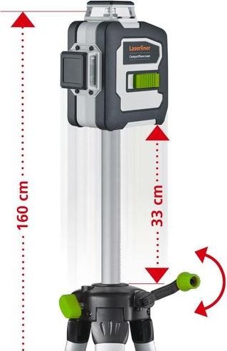 Actual product image Cross line laser CompactPlane 3G Set 150 30 m