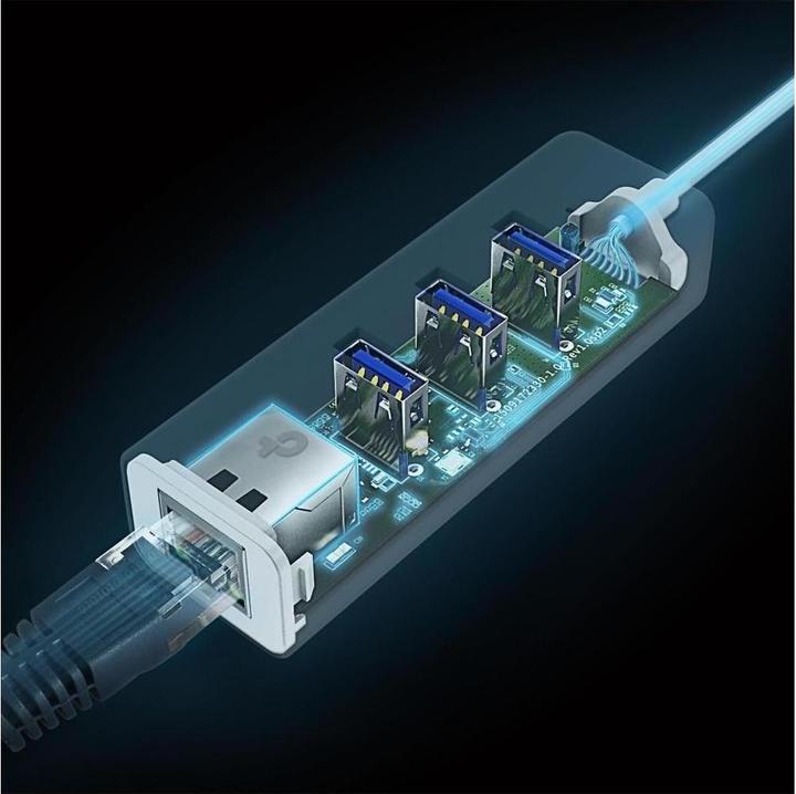 Produktbild TP-Link USB-C 3-Port Hub & Gigabit Ethernet Adapter kompaktes Design (USB-C, 3 Ports)