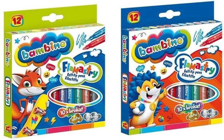 Productafbeelding Bambino Glitter marker 10x + goud (12x)